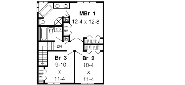 Upper/Second Floor Plan: 46-628