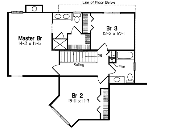 Upper/Second Floor Plan: 46-629