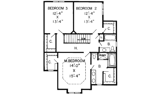 Upper/Second Floor Plan: 46-630