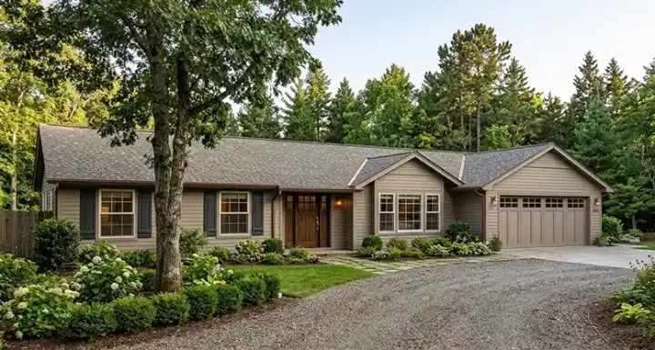 Traditional house plans 46-631 - front exterior, 1,372 sq ft, 3 bed, 2 bath house plans | Monster House Plans