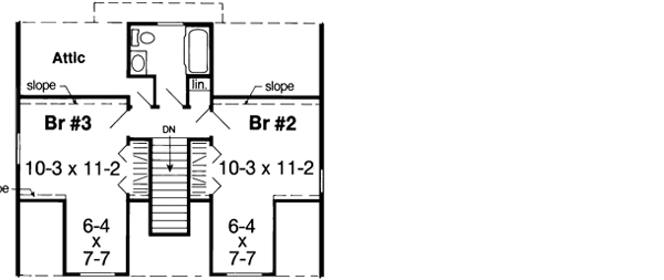 Upper/Second Floor Plan: 46-634