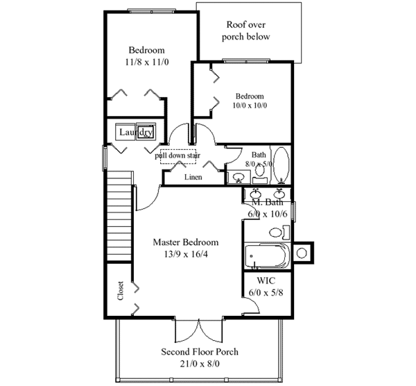 Upper/Second Floor Plan: 46-739
