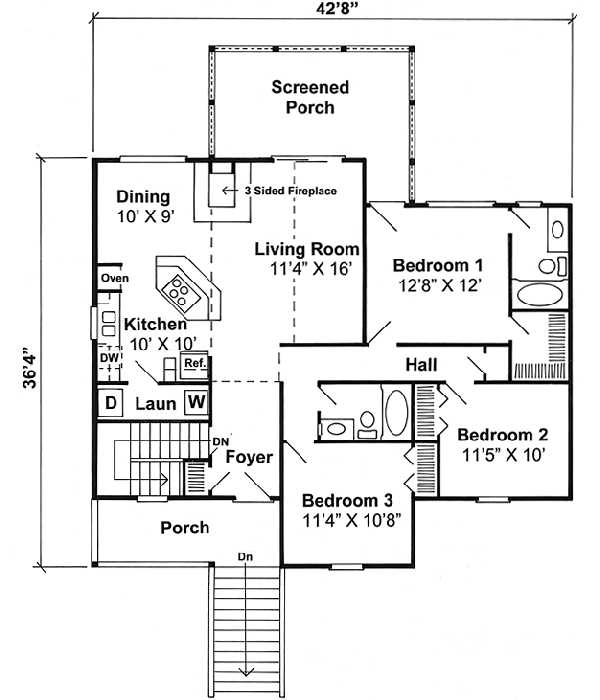 Main Floor Plan: 46-744