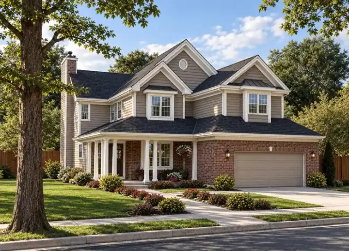 Traditional house plans 46-748 - front exterior, 2,233 sq ft, 3 bed, 2 bath house plans | Monster House Plans