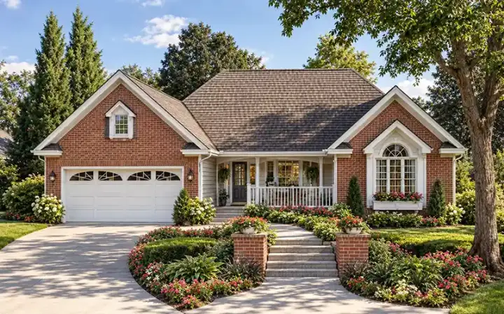 Traditional house plans 46-750 - front exterior, 1,837 sq ft, 3 bed, 2 bath house plans | Monster House Plans
