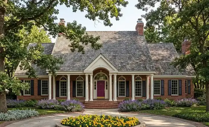 Southern Colonial house plans 47-101 - front exterior, 2,475 sq ft, 3 bed, 2 bath house plans | Monster House Plans
