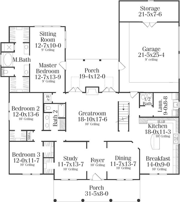 Main Floor Plan: 47-107