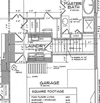 Southern Style Home Design Plan: 47-109