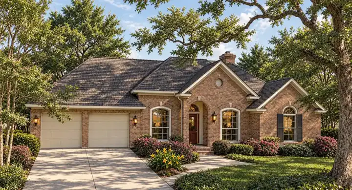 Traditional house plans 47-111 - front exterior, 1,926 sq ft, 4 bed, 2 bath house plans | Monster House Plans