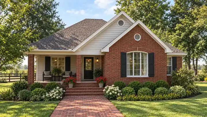 Traditional house plans 47-132 - front exterior, 1,600 sq ft, 3 bed, 2 bath house plans | Monster House Plans