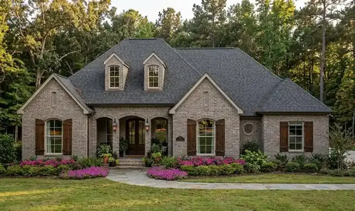 Traditional house plans 47-140 - front exterior, 2,280 sq ft, 4 bed, 2 bath house plans | Monster House Plans