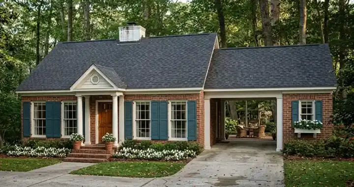 Traditional house plans 47-146 - front exterior, 815 sq ft, 1 bed, 1 bath house plans | Monster House Plans