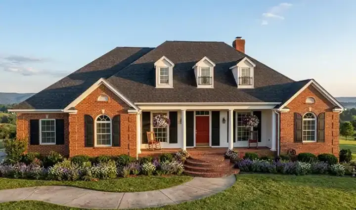 Traditional house plans 47-150 - front exterior, 1,990 sq ft, 3 bed, 3 bath house plans | Monster House Plans