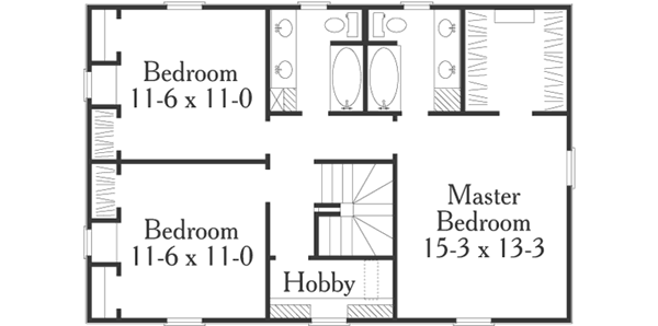 Upper/Second Floor Plan: 47-152