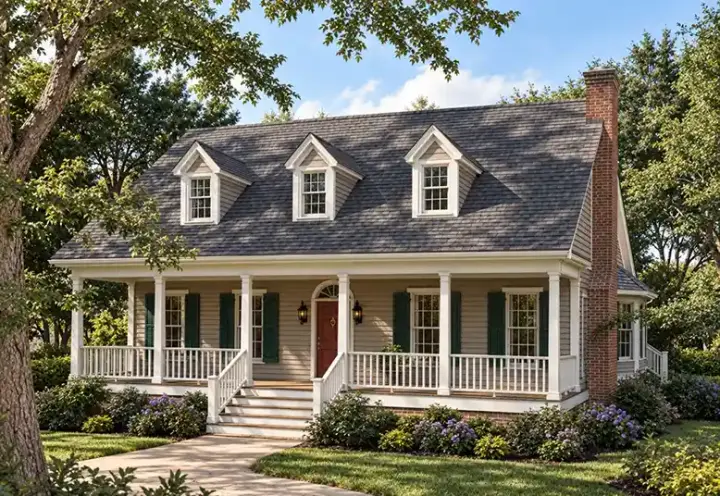 Country house plans 47-154 - front exterior, 2,071 sq ft, 3 bed, 2 bath house plans | Monster House Plans