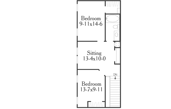 Upper/Second Floor Plan: 47-157