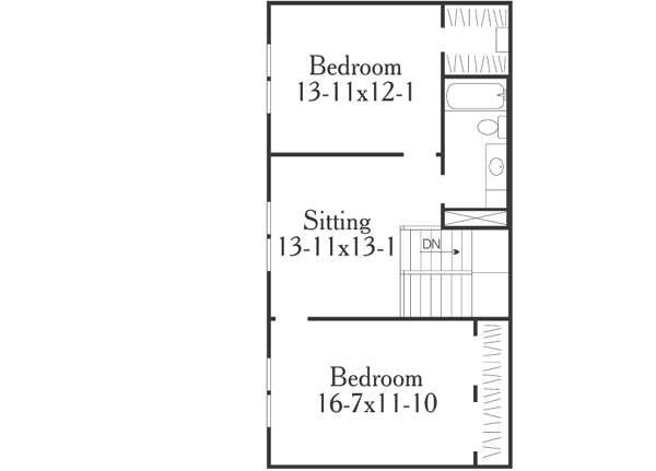 Upper/Second Floor Plan: 47-158