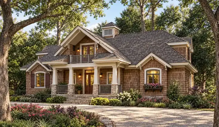 Traditional house plans 47-160 - front exterior, 2,622 sq ft, 3 bed, 3 bath house plans | Monster House Plans