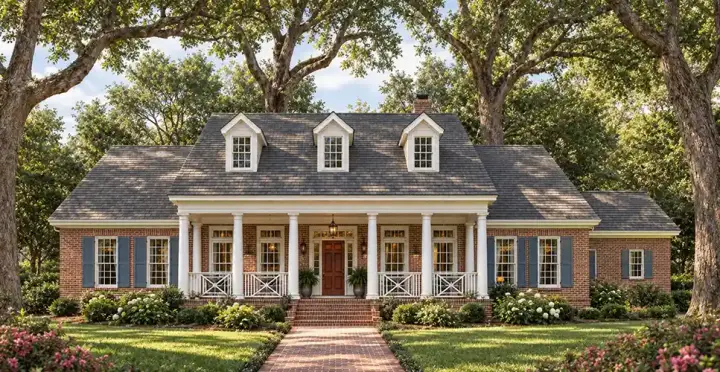 Southern house plans 47-165 - front exterior, 2,925 sq ft, 4 bed, 2 bath house plans | Monster House Plans