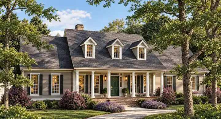 Southern house plans 47-172 - front exterior, 1,688 sq ft, 3 bed, 2 bath house plans | Monster House Plans