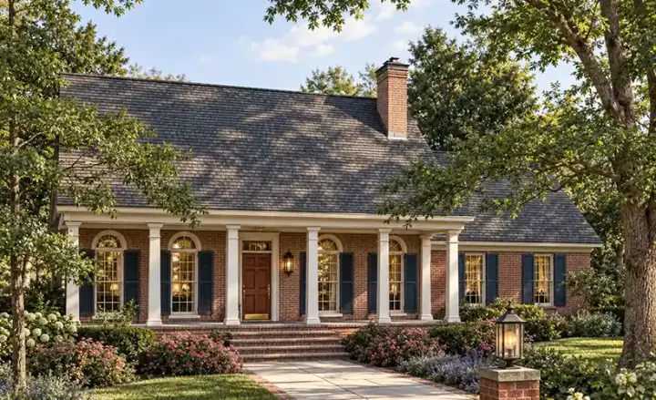 Southern house plans 47-177 - front exterior, 1,973 sq ft, 3 bed, 2 bath house plans | Monster House Plans