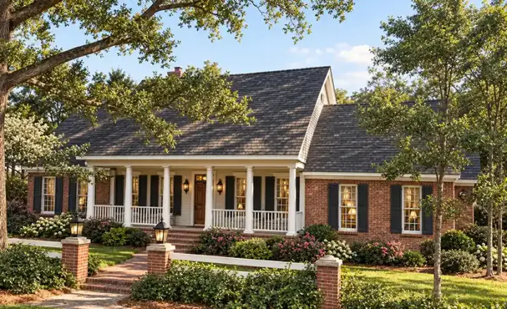 Southern house plans 47-190 - front exterior, 2,506 sq ft, 4 bed, 2 bath house plans | Monster House Plans