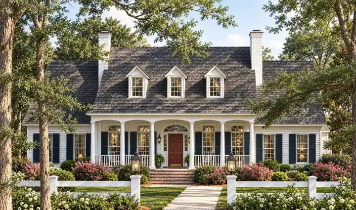 Southern house plans 47-194 - front exterior, 2,344 sq ft, 3 bed, 2 bath house plans | Monster House Plans