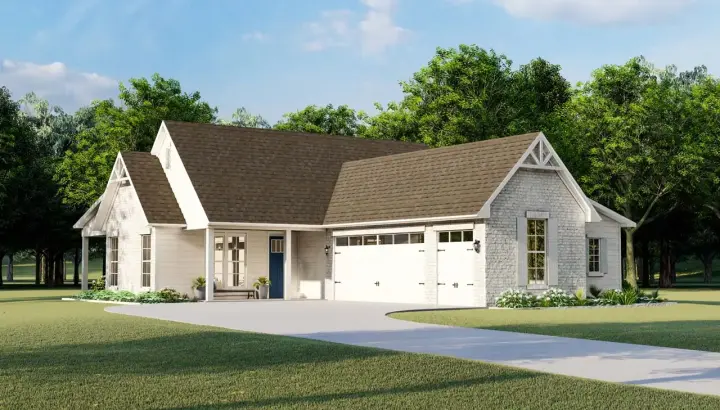 Country house plans 47-210 - front exterior, 1,782 sq ft, 3 bed, 2 bath house plans | Monster House Plans