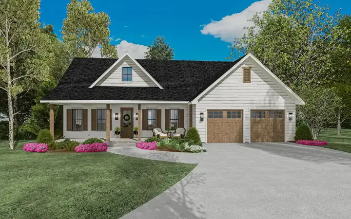 Country house plans 47-368 - front exterior, 2,861 sq ft, 3 bed, 2 bath house plans | Monster House Plans