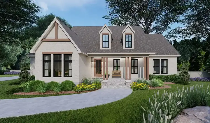 Traditional house plans 47-370 - front exterior, 2,112 sq ft, 3 bed, 2 bath house plans | Monster House Plans