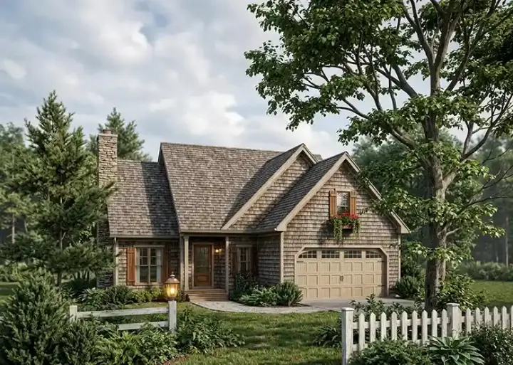 Traditional house plans 48-103 - front exterior, 1,694 sq ft, 3 bed, 2 bath house plans | Monster House Plans