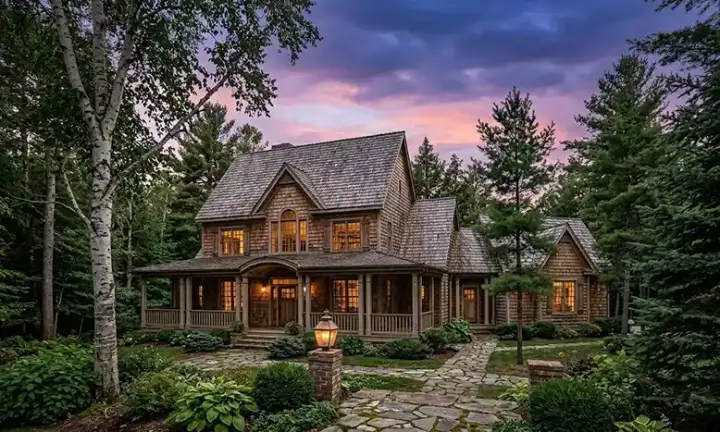 Farmhouse house plans 48-113 - front exterior, 3,404 sq ft, 4 bed, 3 bath house plans | Monster House Plans