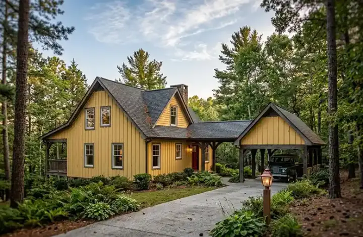 Country house plans 48-118 - front exterior, 1,413 sq ft, 3 bed, 2 bath house plans | Monster House Plans