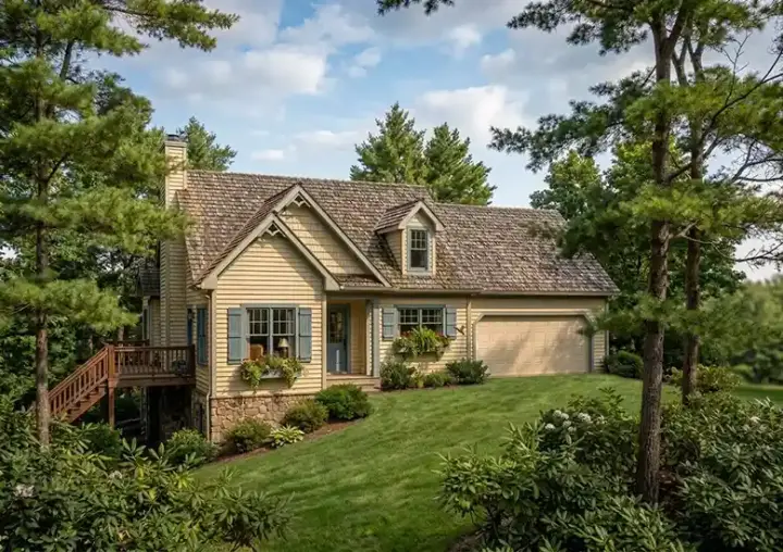 Traditional house plans 48-119 - front exterior, 1,452 sq ft, 3 bed, 2 bath house plans | Monster House Plans