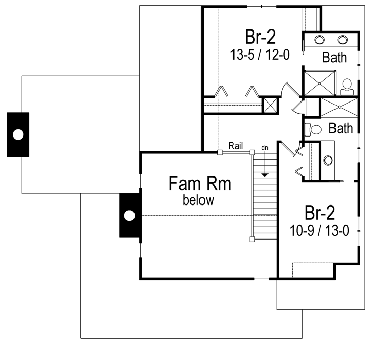 Upper/Second Floor Plan: 48-125