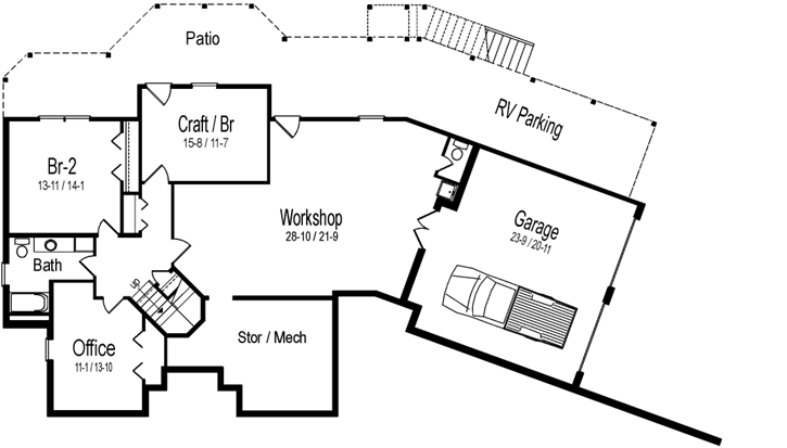 Lower Floor Plan: 48-136
