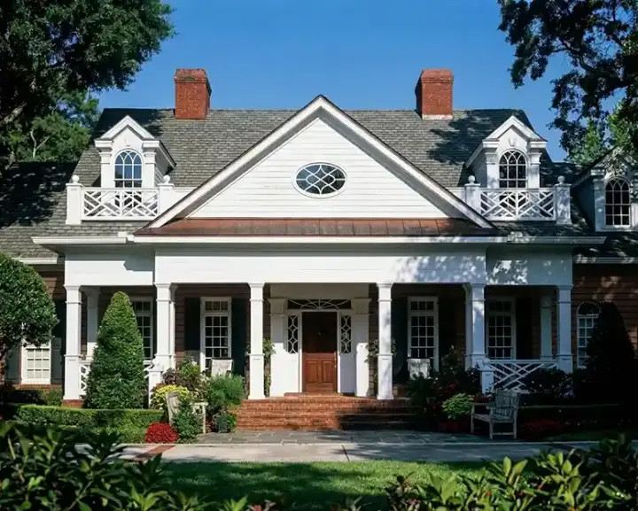 Southern Colonial house plans 48-146 - front exterior, 6,354 sq ft, 4 bed, 3 bath house plans | Monster House Plans