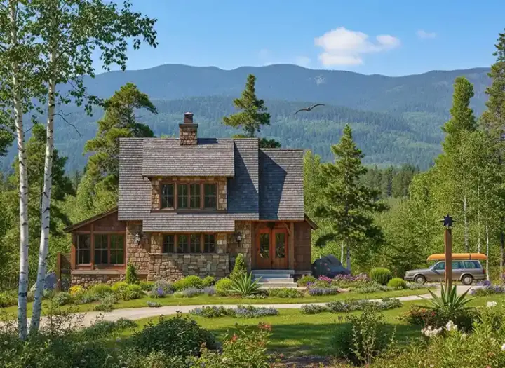 Cottage house plans 48-149 - front exterior, 1,847 sq ft, 4 bed, 3 bath house plans | Monster House Plans