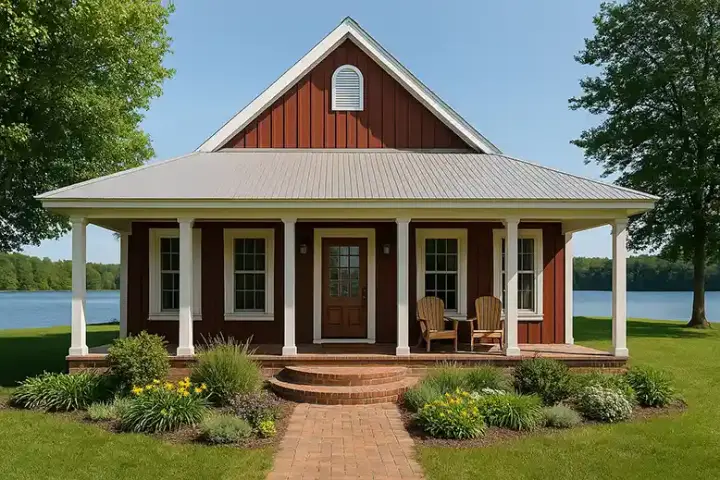 Country house plans 49-109 - front exterior, 1,292 sq ft, 2 bed, 2 bath house plans | Monster House Plans