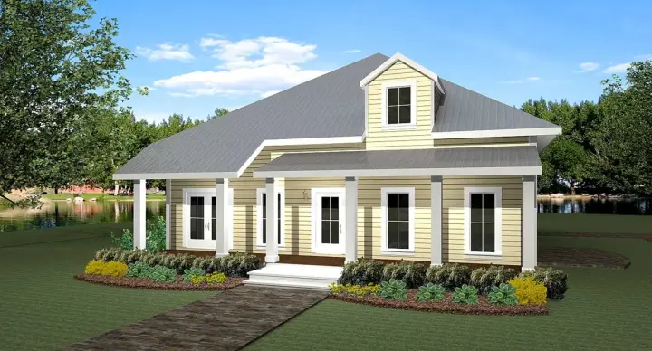 Southern house plans 49-155 - front exterior, 2,208 sq ft, 3 bed, 2 bath house plans | Monster House Plans
