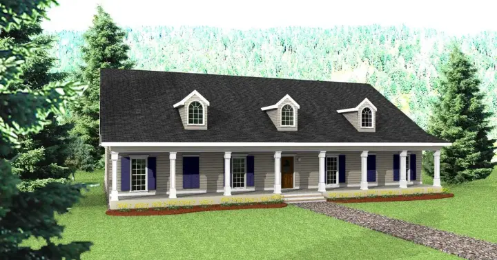 Southern house plans 49-180 - front exterior, 3,029 sq ft, 4 bed, 3 bath house plans | Monster House Plans