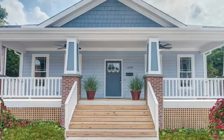 Cottage house plans 49-195 - front exterior, 1,587 sq ft, 3 bed, 2 bath house plans | Monster House Plans