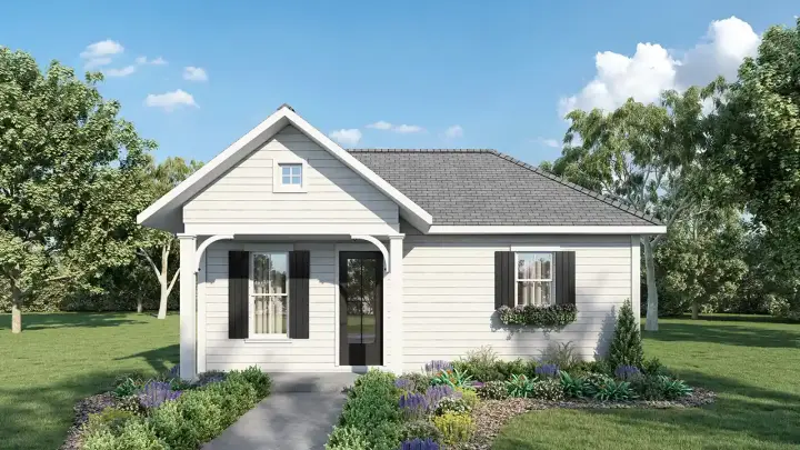 Country house plans 49-198 - front exterior, 1,320 sq ft, 3 bed, 2 bath house plans | Monster House Plans