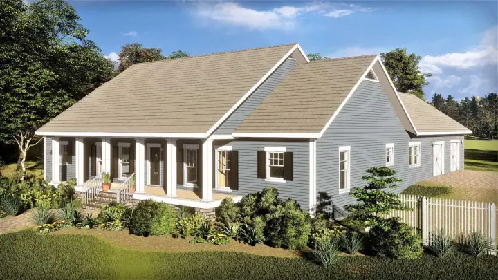 Country house plans 49-203 - front exterior, 2,525 sq ft, 4 bed, 2 bath house plans | Monster House Plans