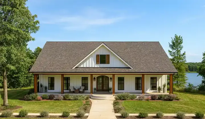 Country house plans 49-236 - front exterior, 2,160 sq ft, 3 bed, 2 bath house plans | Monster House Plans