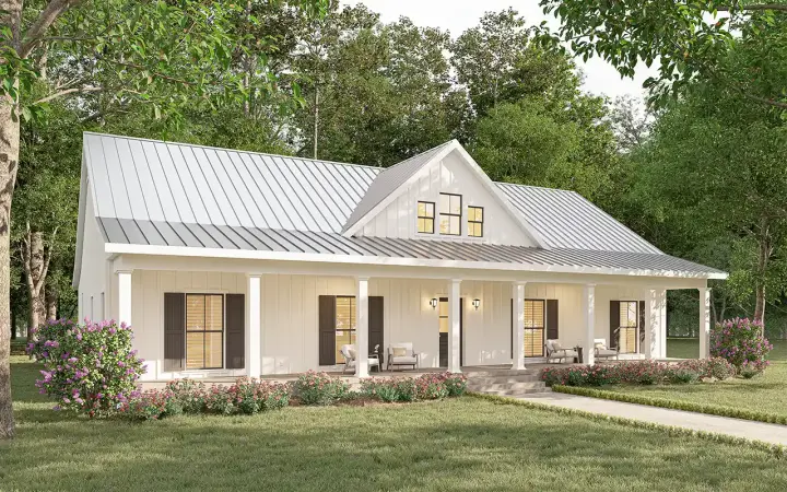 Country house plans 49-248 - front exterior, 2,020 sq ft, 4 bed, 3 bath house plans | Monster House Plans