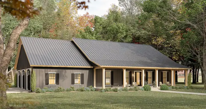 Country house plans 49-249 - front exterior, 2,519 sq ft, 4 bed, 3 bath house plans | Monster House Plans