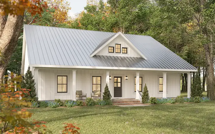 Country house plans 49-250 - front exterior, 2,000 sq ft, 3 bed, 2 bath house plans | Monster House Plans