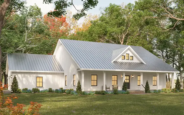 Country house plans 49-253 - front exterior, 2,000 sq ft, 3 bed, 2 bath house plans | Monster House Plans