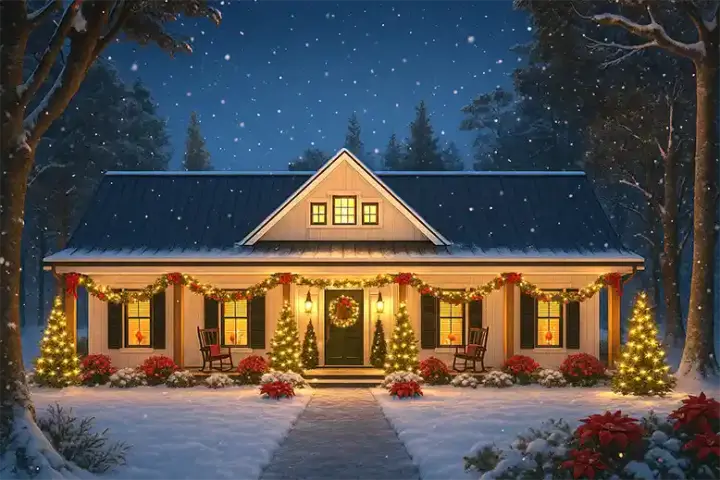 Modern Farmhouse house plans 49-268 - front exterior, 1,740 sq ft, 3 bed, 2 bath house plans | Monster House Plans